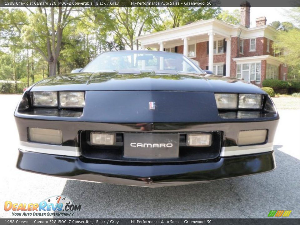 1988 Chevrolet Camaro Z28 IROC-Z Convertible Black / Gray Photo #29