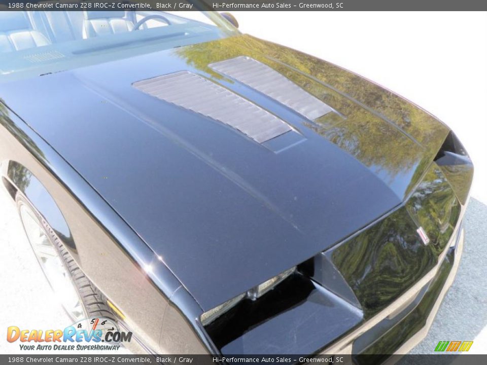 1988 Chevrolet Camaro Z28 IROC-Z Convertible Black / Gray Photo #30