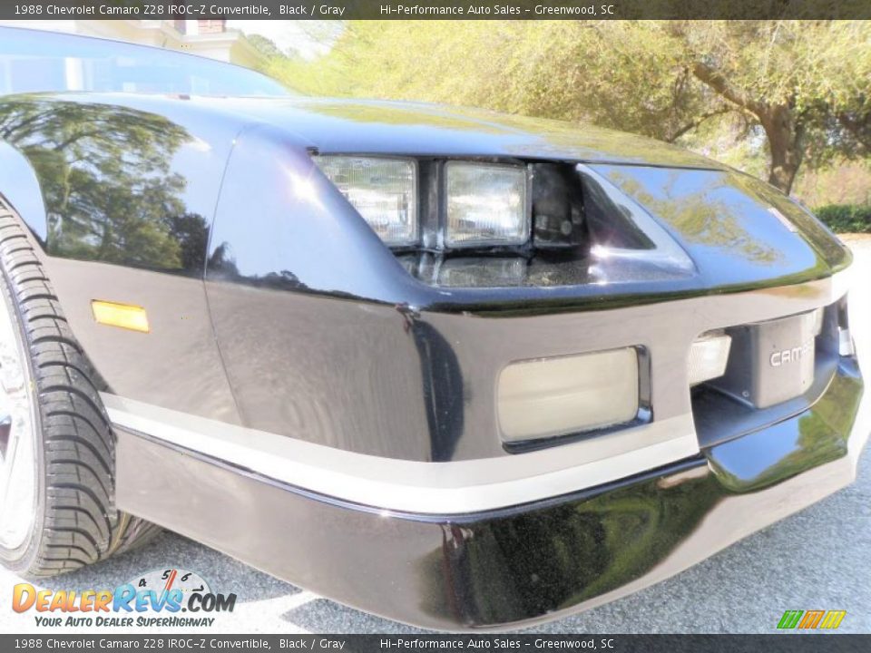 1988 Chevrolet Camaro Z28 IROC-Z Convertible Black / Gray Photo #33