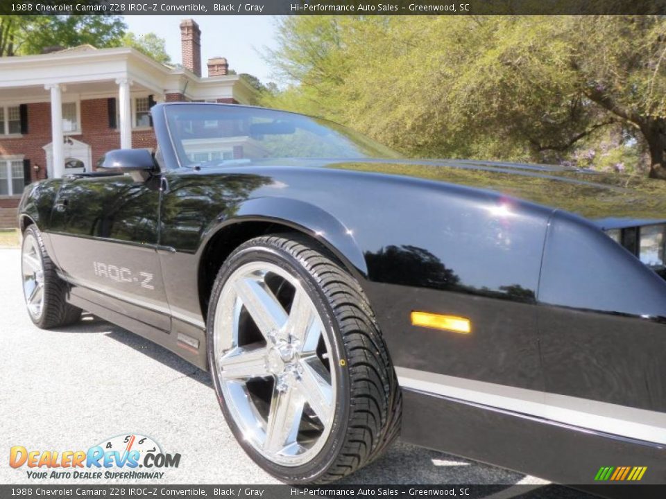 1988 Chevrolet Camaro Z28 IROC-Z Convertible Black / Gray Photo #34