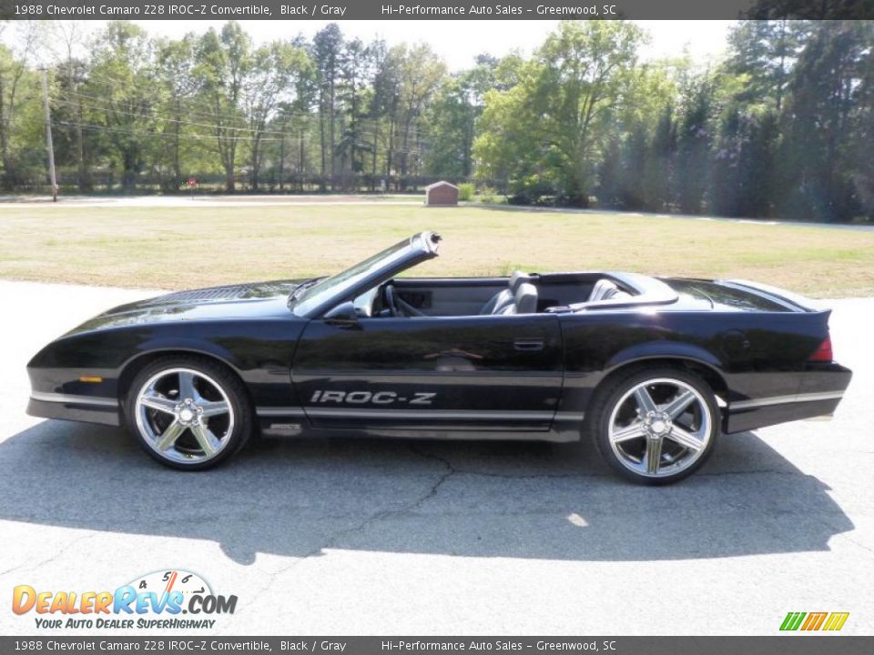 1988 Chevrolet Camaro Z28 IROC-Z Convertible Black / Gray Photo #35