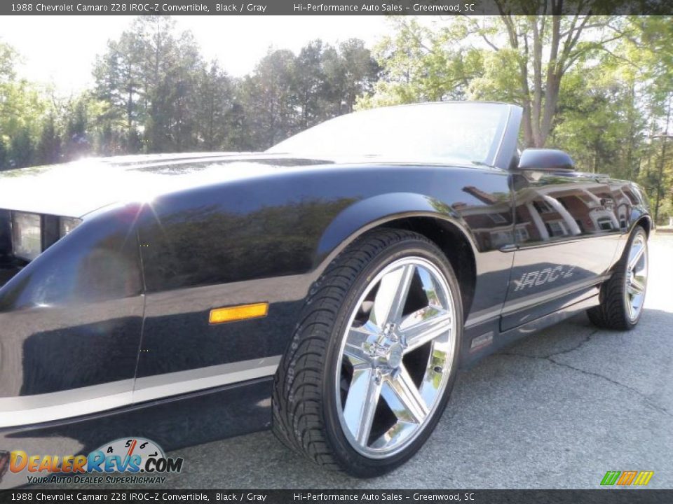 1988 Chevrolet Camaro Z28 IROC-Z Convertible Black / Gray Photo #36