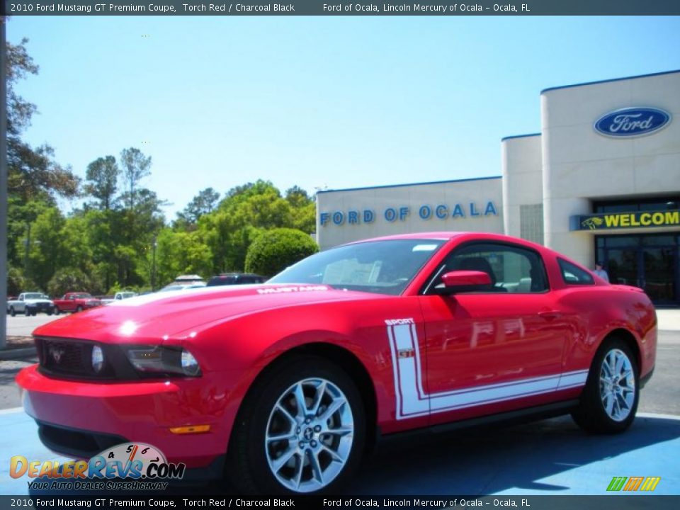 2010 Ford Mustang GT Premium Coupe Torch Red / Charcoal Black Photo #1