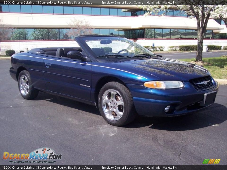 2000 Chrysler Sebring JXi Convertible Patriot Blue Pearl / Agate Photo #2