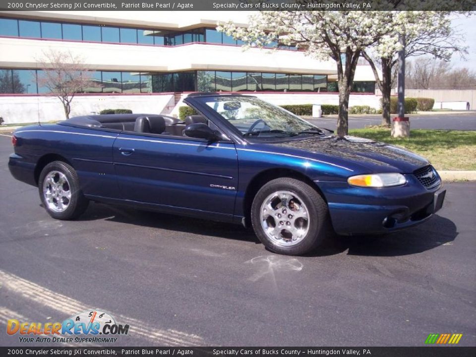 2000 Chrysler Sebring JXi Convertible Patriot Blue Pearl / Agate Photo #3