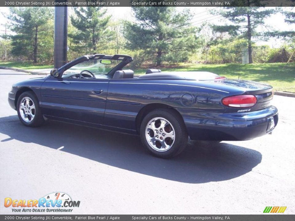 2000 Chrysler Sebring JXi Convertible Patriot Blue Pearl / Agate Photo #7