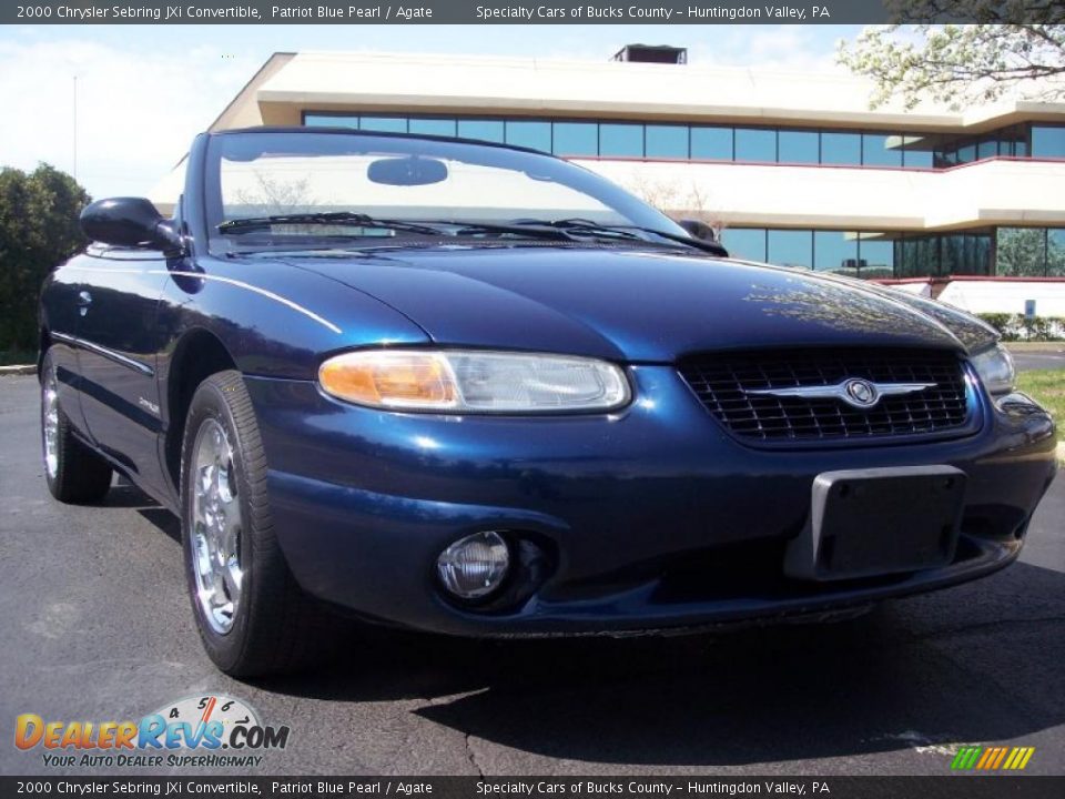 2000 Chrysler Sebring JXi Convertible Patriot Blue Pearl / Agate Photo #12