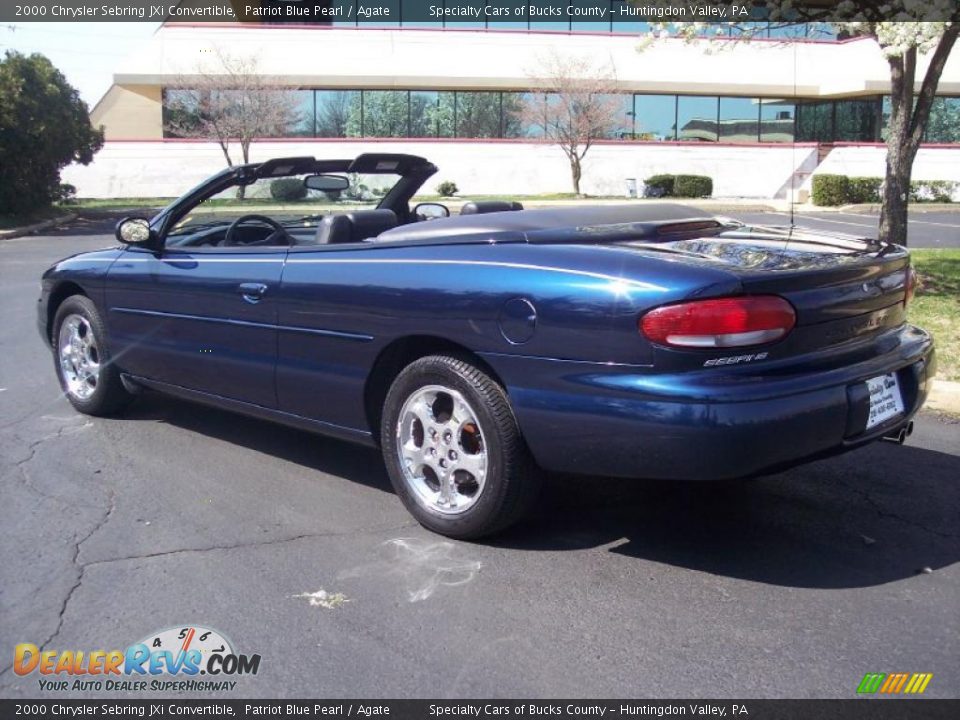 2000 Chrysler Sebring JXi Convertible Patriot Blue Pearl / Agate Photo #14