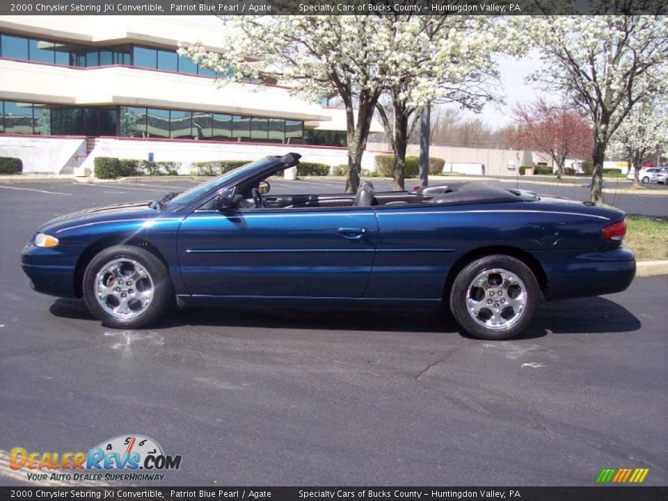 2000 Chrysler Sebring JXi Convertible Patriot Blue Pearl / Agate Photo #16