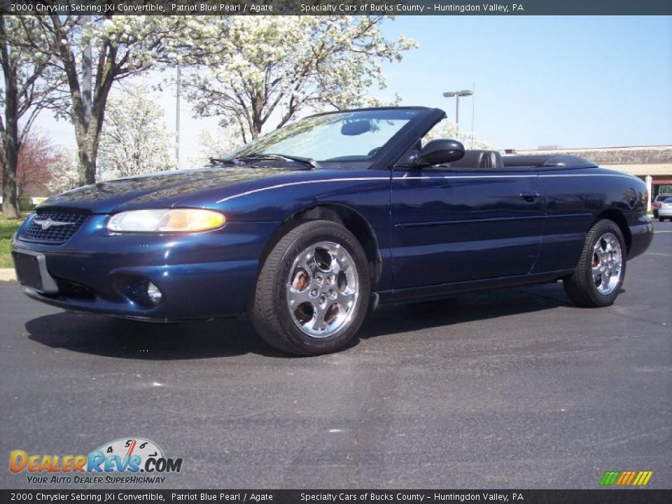 2000 Chrysler Sebring JXi Convertible Patriot Blue Pearl / Agate Photo #17