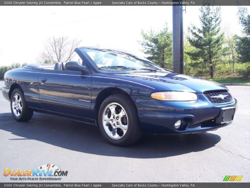 2000 Chrysler Sebring JXi Convertible Patriot Blue Pearl / Agate Photo #20