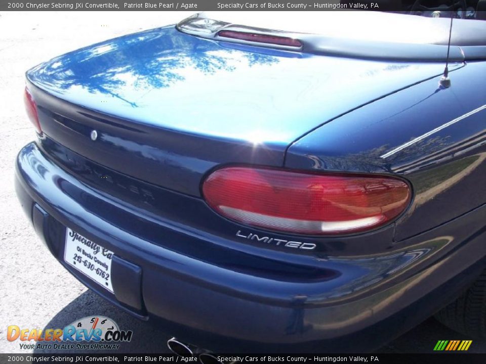 2000 Chrysler Sebring JXi Convertible Patriot Blue Pearl / Agate Photo #21