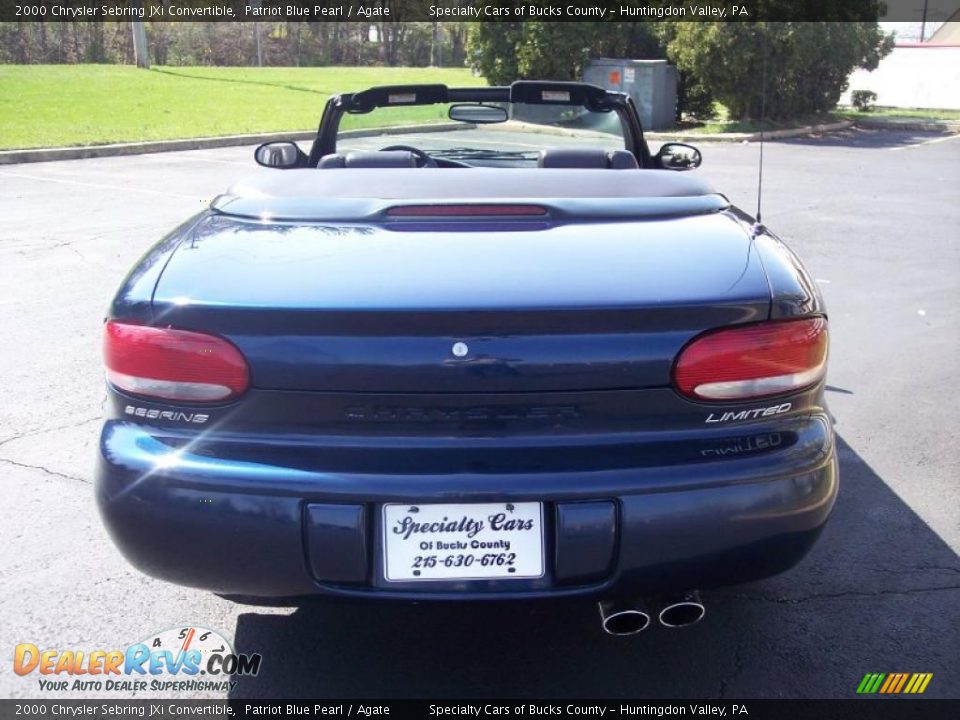 2000 Chrysler Sebring JXi Convertible Patriot Blue Pearl / Agate Photo #22