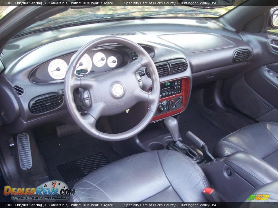 2000 Chrysler Sebring JXi Convertible Patriot Blue Pearl / Agate Photo #25