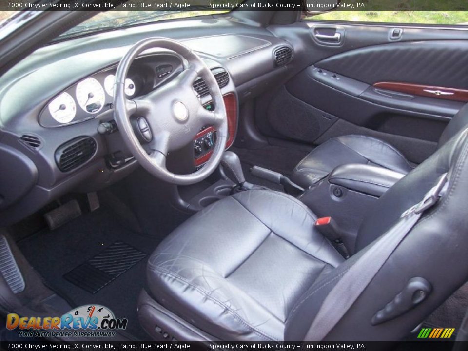 2000 Chrysler Sebring JXi Convertible Patriot Blue Pearl / Agate Photo #26