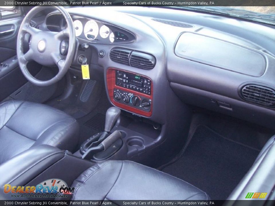 2000 Chrysler Sebring JXi Convertible Patriot Blue Pearl / Agate Photo #35