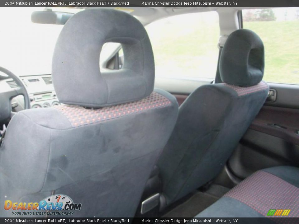 2004 Mitsubishi Lancer RALLIART Labrador Black Pearl / Black/Red Photo #12