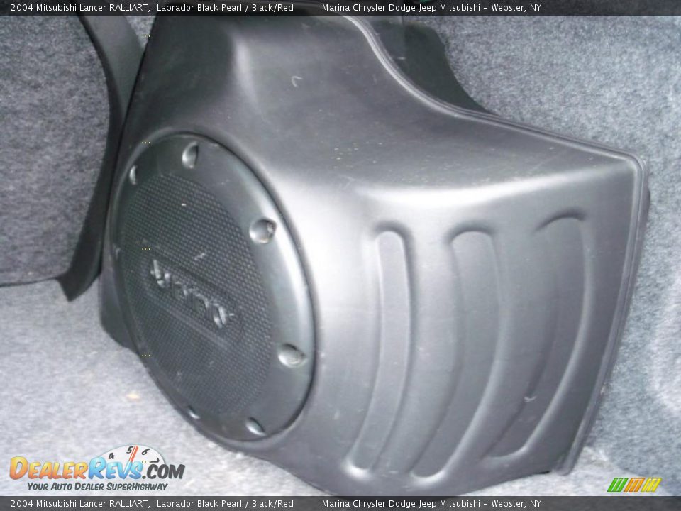 2004 Mitsubishi Lancer RALLIART Labrador Black Pearl / Black/Red Photo #14