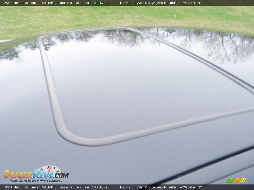 2004 Mitsubishi Lancer RALLIART Labrador Black Pearl / Black/Red Photo #22
