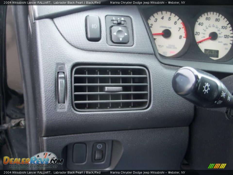 2004 Mitsubishi Lancer RALLIART Labrador Black Pearl / Black/Red Photo #24