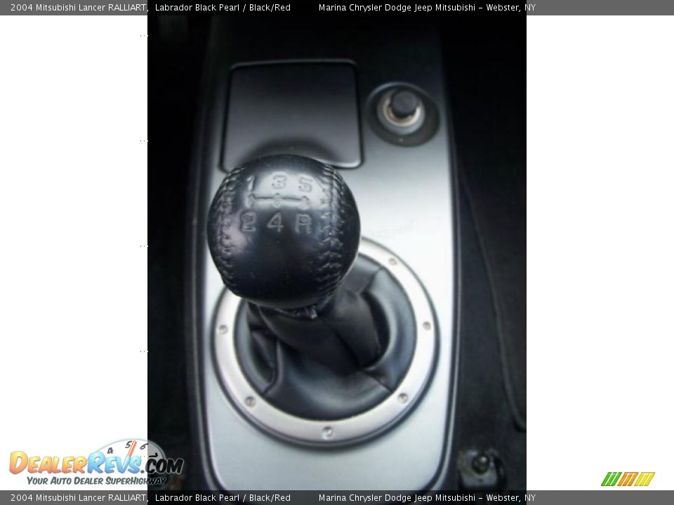 2004 Mitsubishi Lancer RALLIART Labrador Black Pearl / Black/Red Photo #26