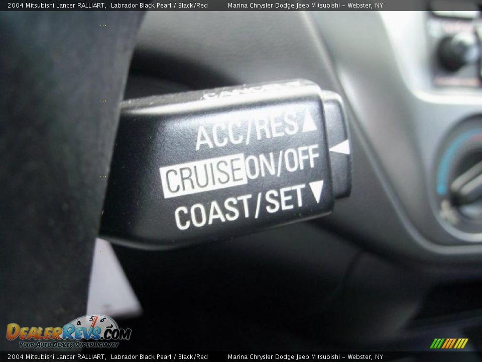 2004 Mitsubishi Lancer RALLIART Labrador Black Pearl / Black/Red Photo #27