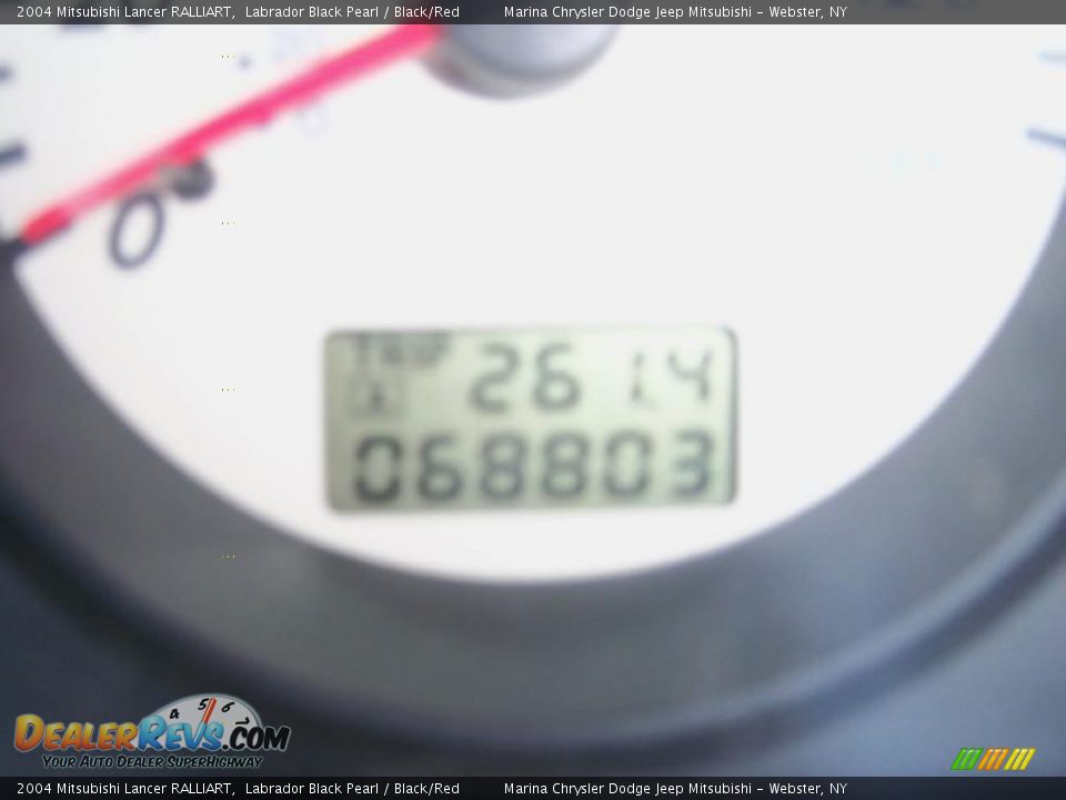 2004 Mitsubishi Lancer RALLIART Labrador Black Pearl / Black/Red Photo #29