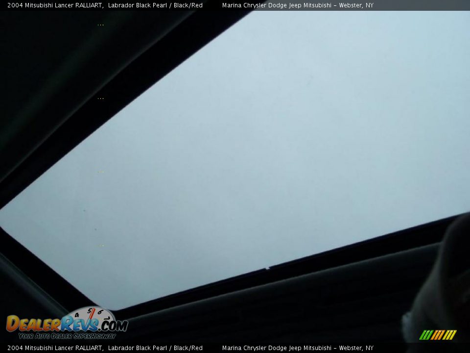 2004 Mitsubishi Lancer RALLIART Labrador Black Pearl / Black/Red Photo #30