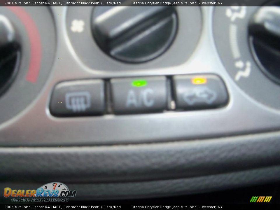 2004 Mitsubishi Lancer RALLIART Labrador Black Pearl / Black/Red Photo #31