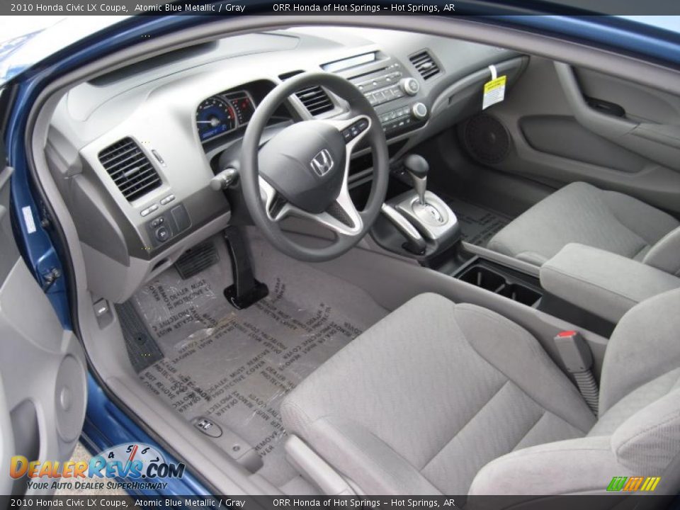 2010 Honda Civic LX Coupe Atomic Blue Metallic / Gray Photo #5