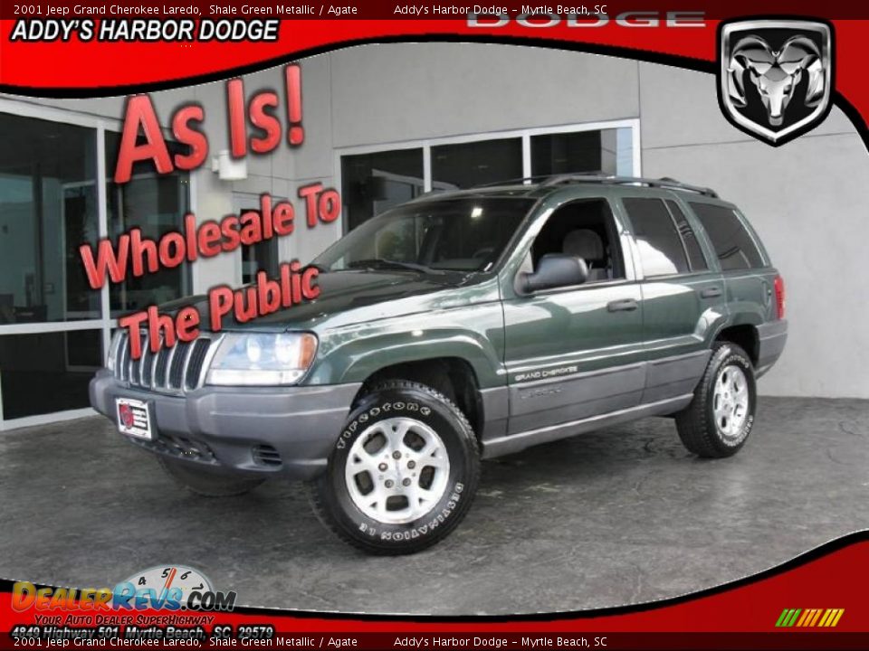 2001 Jeep Grand Cherokee Laredo Shale Green Metallic / Agate Photo #1