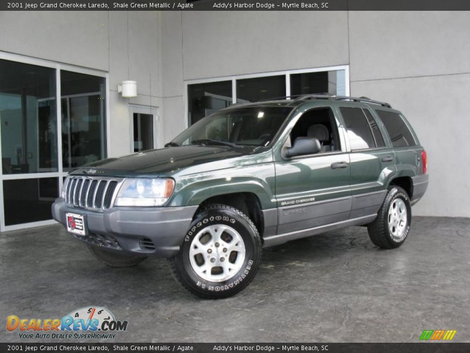 2001 Jeep Grand Cherokee Laredo Shale Green Metallic / Agate Photo #2