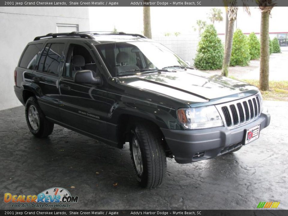 2001 Jeep Grand Cherokee Laredo Shale Green Metallic / Agate Photo #4