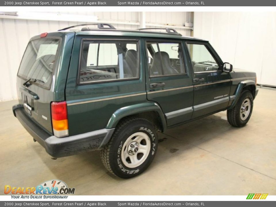 2000 Jeep Cherokee Sport Forest Green Pearl / Agate Black Photo #5