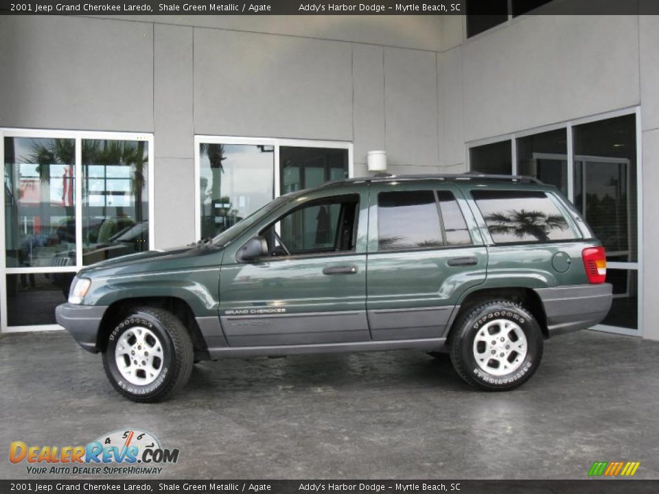 2001 Jeep Grand Cherokee Laredo Shale Green Metallic / Agate Photo #6