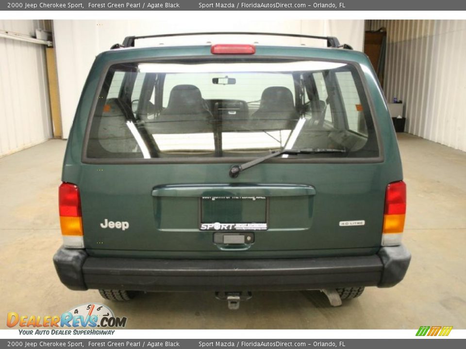 2000 Jeep Cherokee Sport Forest Green Pearl / Agate Black Photo #6