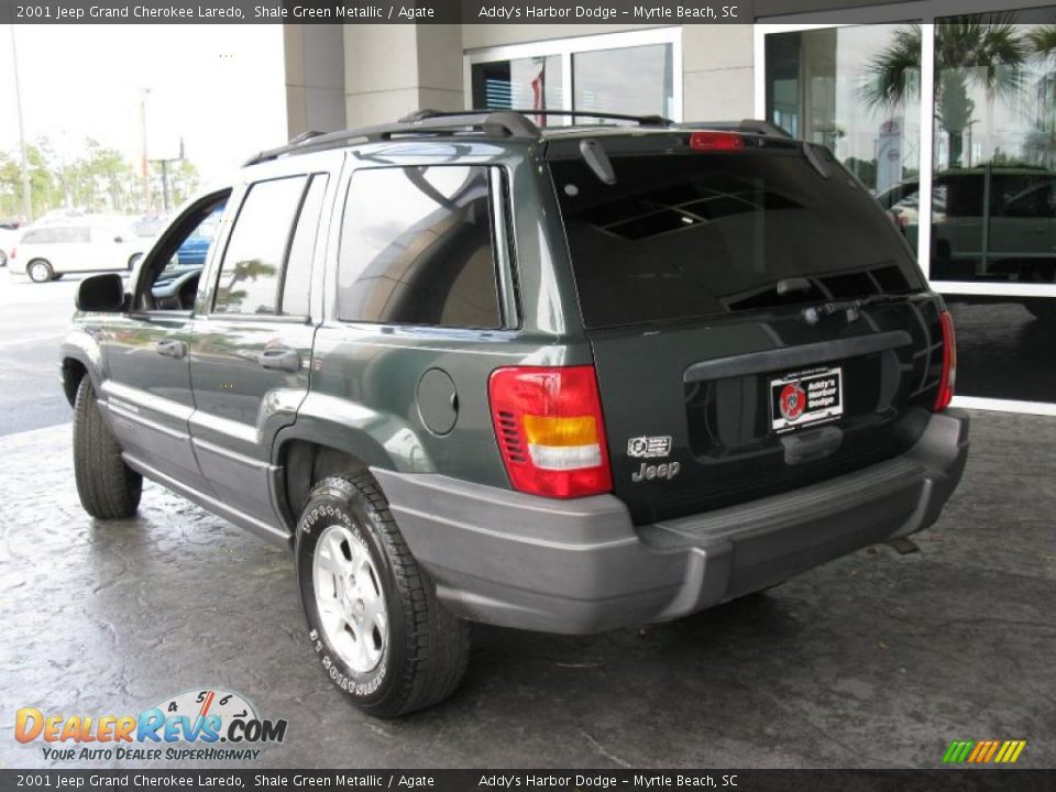 2001 Jeep Grand Cherokee Laredo Shale Green Metallic / Agate Photo #7