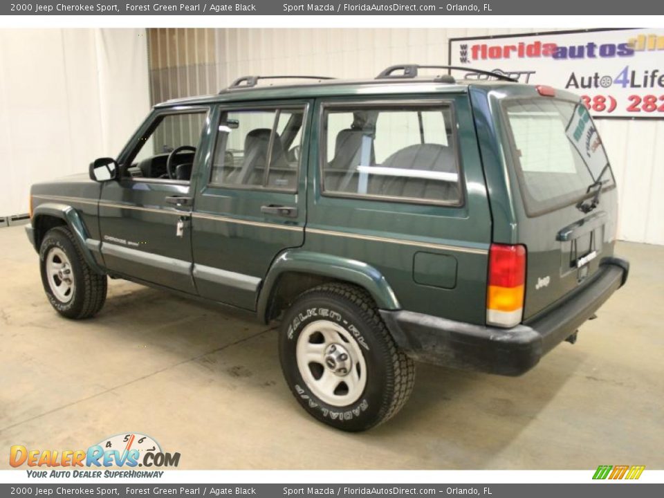 2000 Jeep Cherokee Sport Forest Green Pearl / Agate Black Photo #7