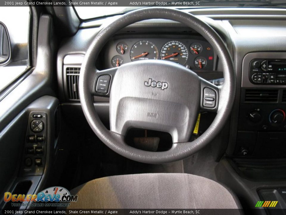 2001 Jeep Grand Cherokee Laredo Shale Green Metallic / Agate Photo #20