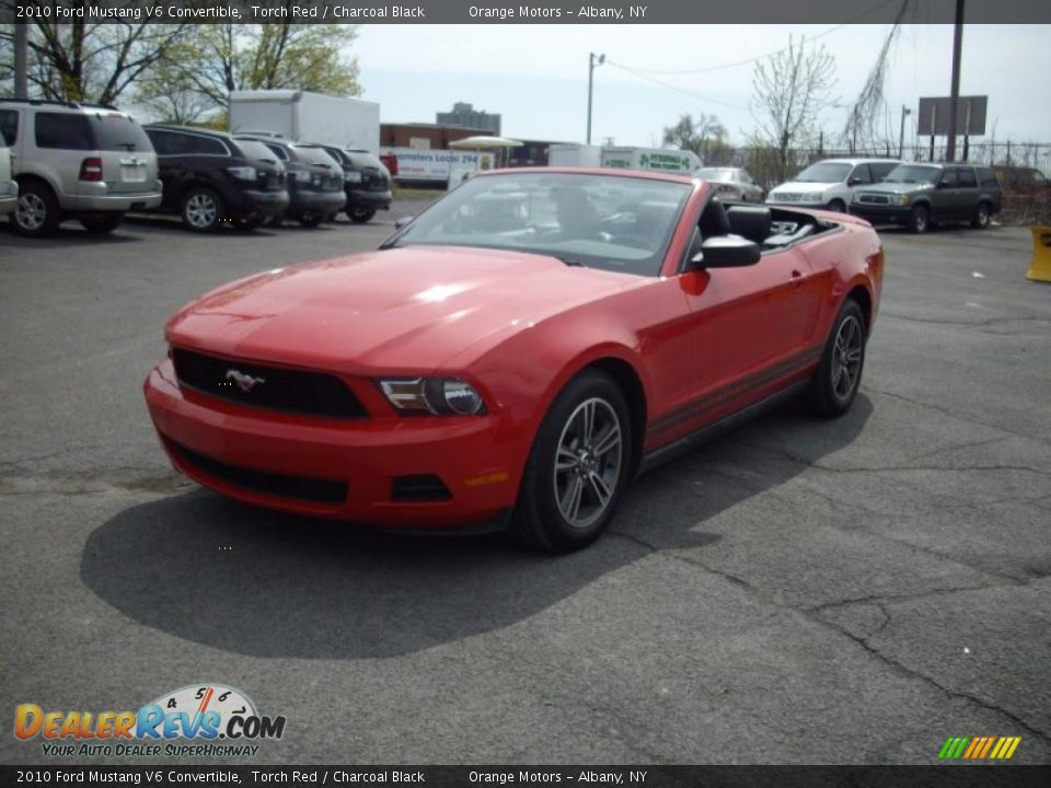 2010 Ford Mustang V6 Convertible Torch Red / Charcoal Black Photo #1