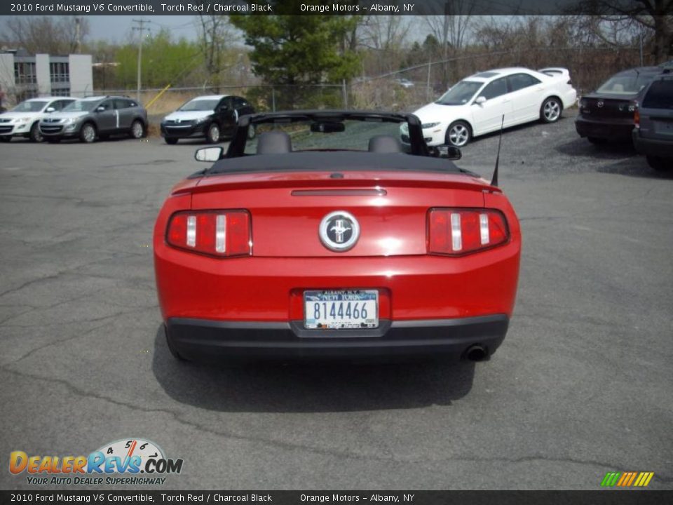 2010 Ford Mustang V6 Convertible Torch Red / Charcoal Black Photo #3
