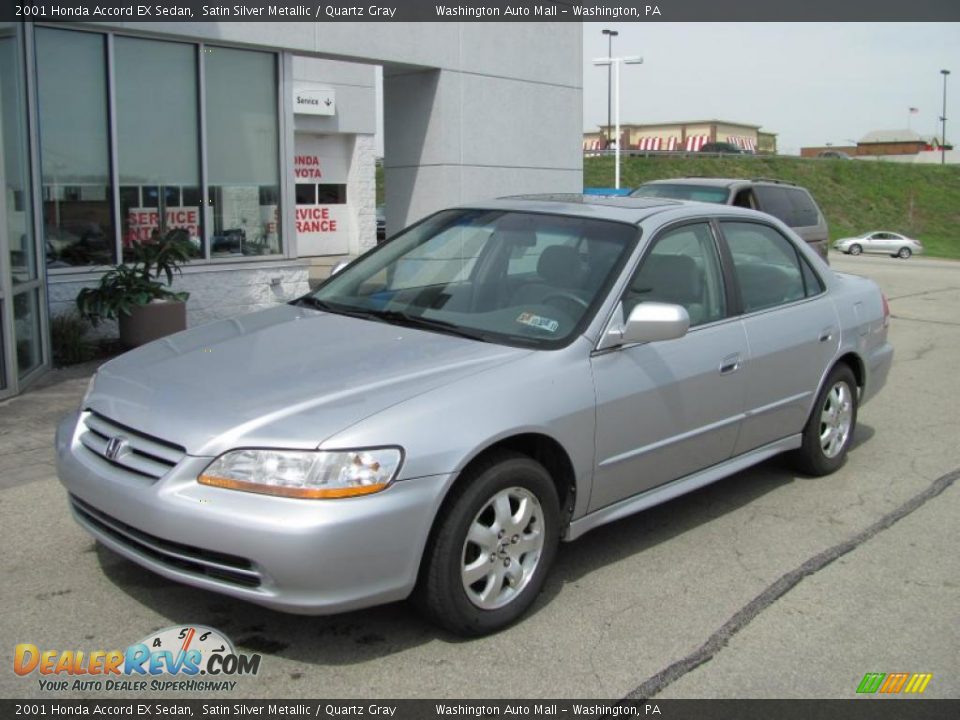2001 Honda Accord EX Sedan Satin Silver Metallic / Quartz Gray Photo #2