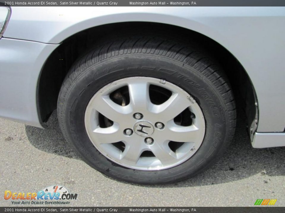 2001 Honda Accord EX Sedan Satin Silver Metallic / Quartz Gray Photo #4