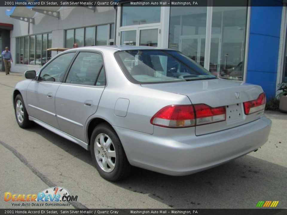 2001 Honda Accord EX Sedan Satin Silver Metallic / Quartz Gray Photo #6