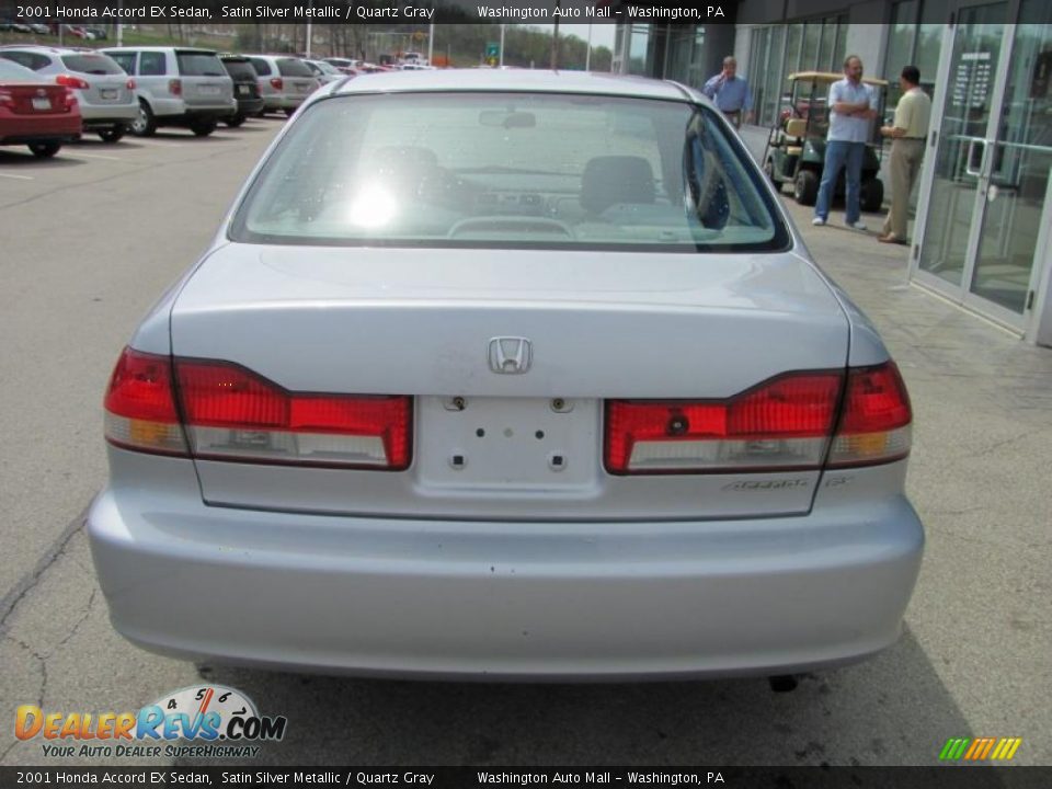 2001 Honda Accord EX Sedan Satin Silver Metallic / Quartz Gray Photo #7