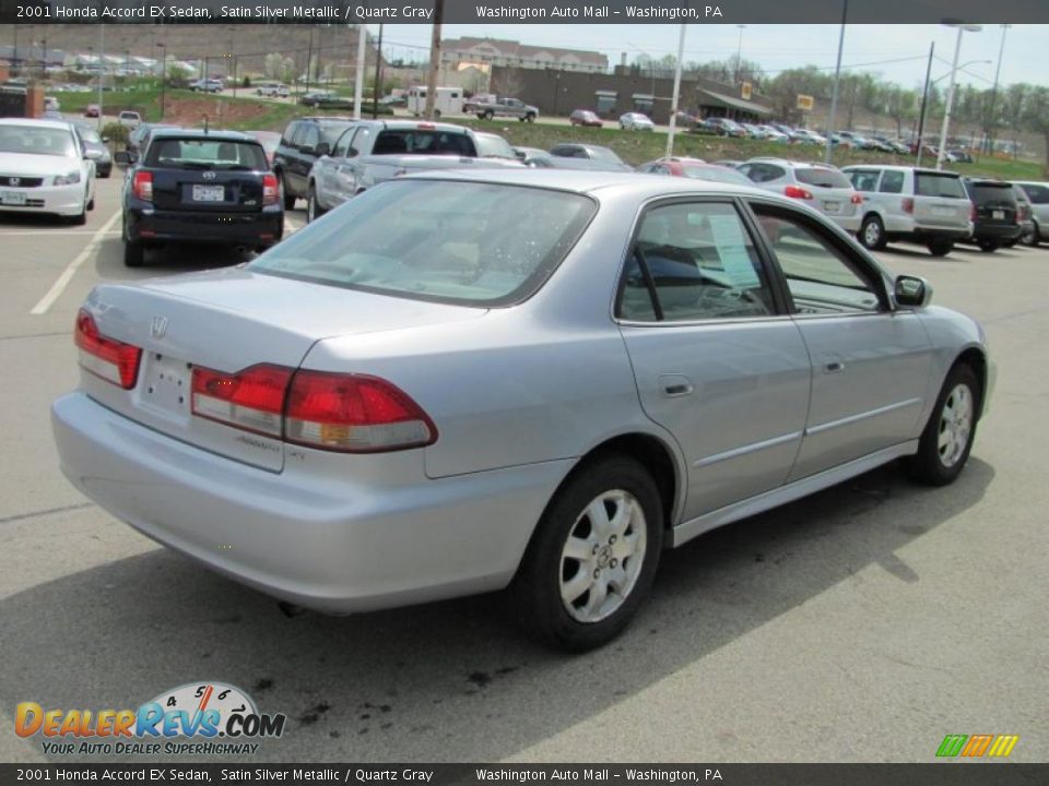 2001 Honda Accord EX Sedan Satin Silver Metallic / Quartz Gray Photo #8