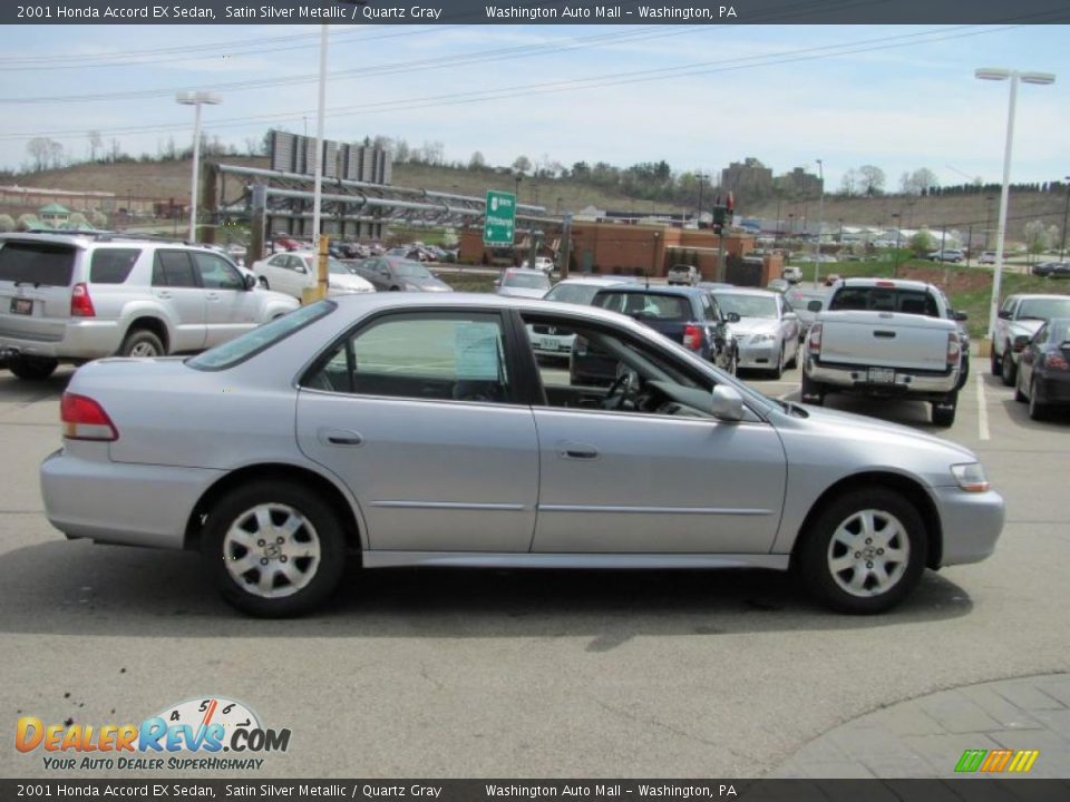 2001 Honda Accord EX Sedan Satin Silver Metallic / Quartz Gray Photo #9