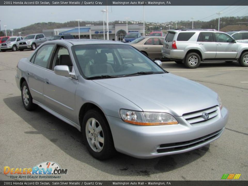 2001 Honda Accord EX Sedan Satin Silver Metallic / Quartz Gray Photo #10