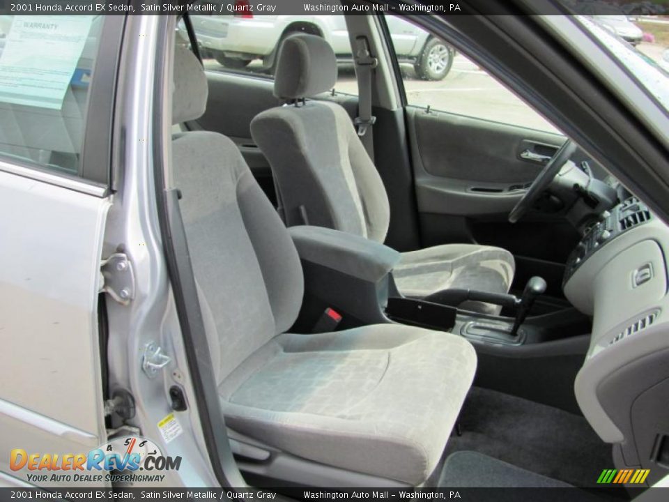 2001 Honda Accord EX Sedan Satin Silver Metallic / Quartz Gray Photo #12
