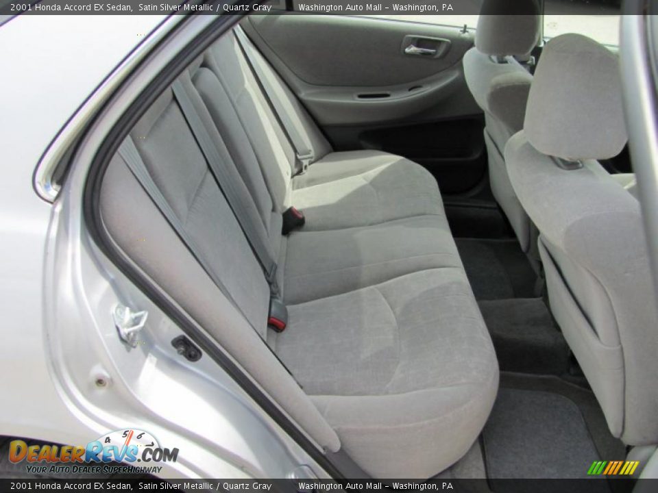 2001 Honda Accord EX Sedan Satin Silver Metallic / Quartz Gray Photo #13